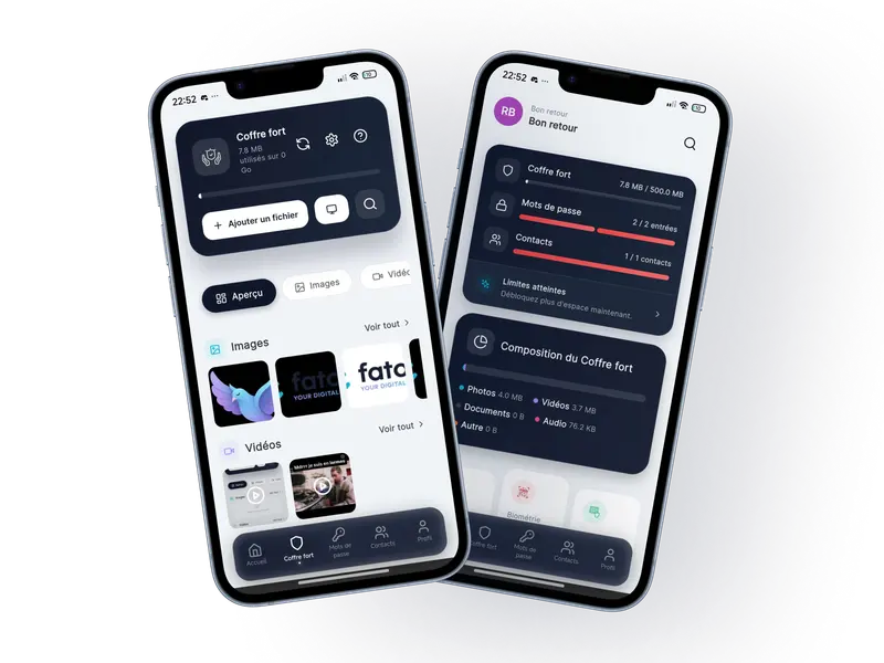 Aperçu de l'application Fatoom pour la transmission d'héritage numérique